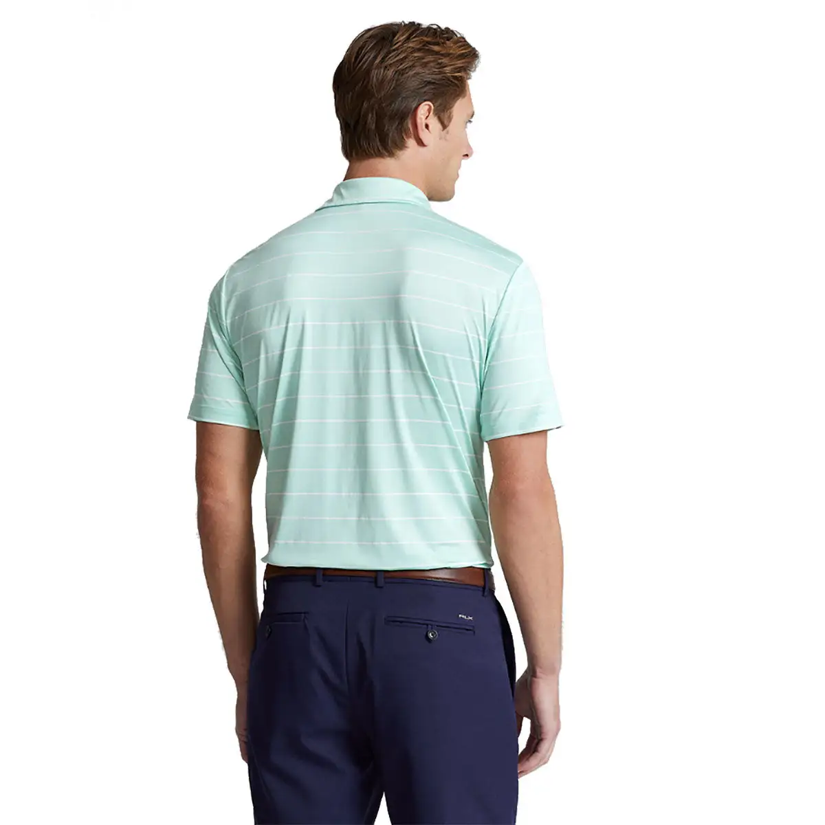 Polo Ralph Lauren RLX Ralph Lauren Yarn-Dye Featherweight Airflow April Green Mens Golf Polo - Image 2