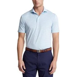 Polo Ralph Lauren RLX Ralph Lauren Lightweight Multi Stripe 2 Elite Blue Mens Golf Polo