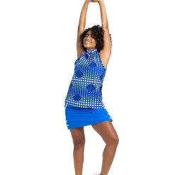 Kinona Keep It Covered Printed Womens Sleeveless Golf Polo