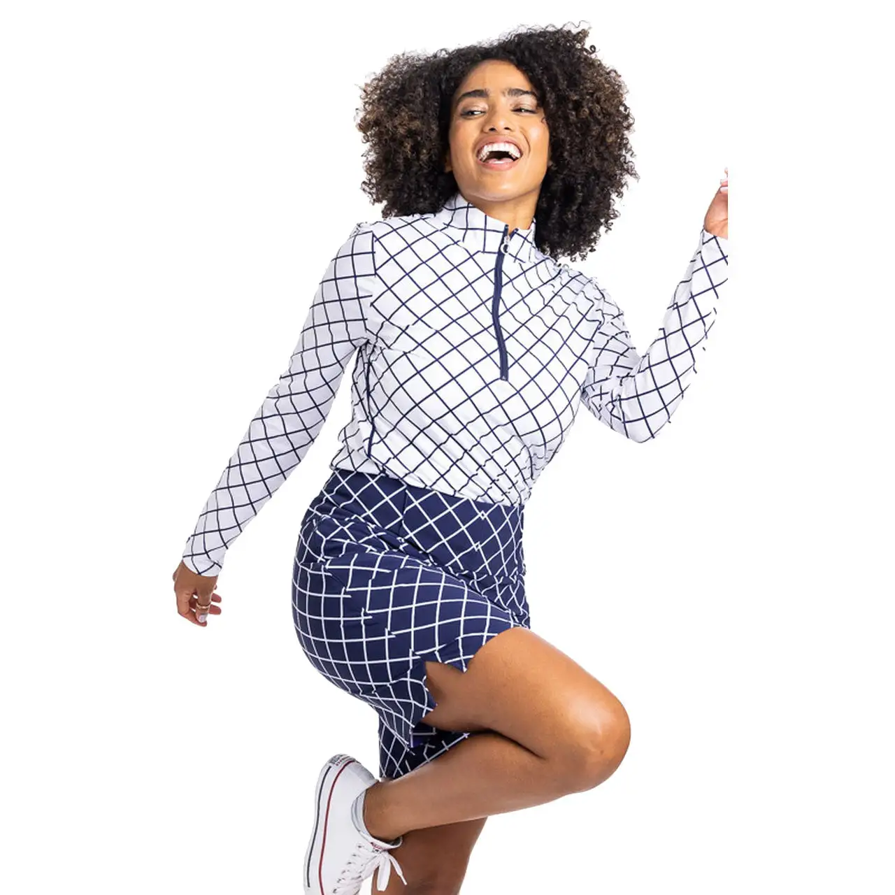 Kinona Keep It Covered Printed Womens Long Sleeve Golf Shirt - Image 5