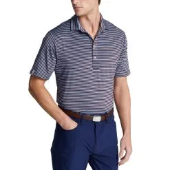 Polo Ralph Lauren RLX Ralph Lauren Lightweight Airflow Jersey Rich Ruby Blue Mens Golf Polo