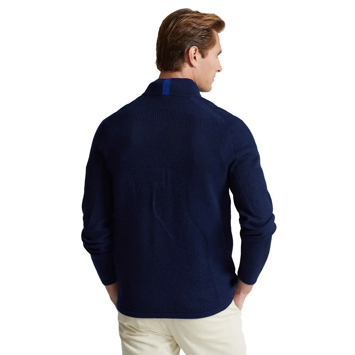 Polo Ralph Lauren RLX Ralph Lauren Thermocool Windblocked French Navy Mens 1/2 Zip Golf Sweater - Image 2