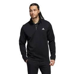Adidas Golf Adidas DWR Black Mens Golf 1/4 Zip