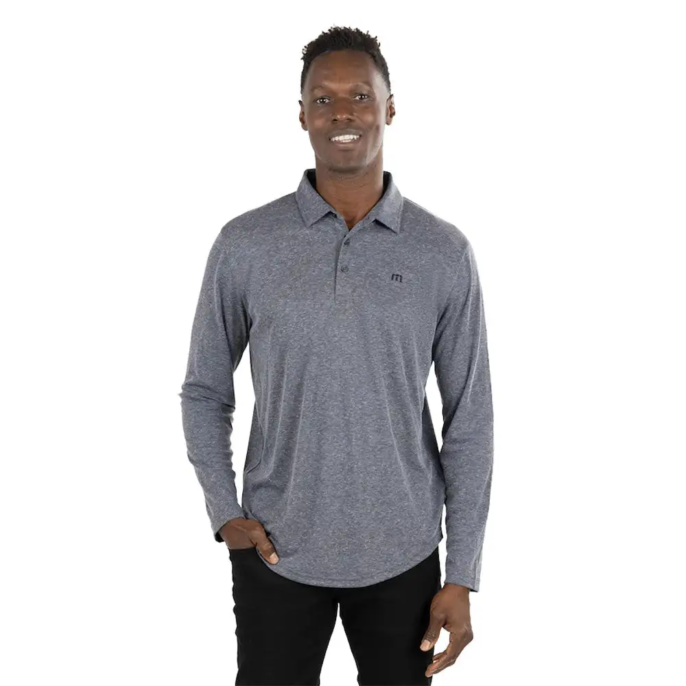 TravisMathew Wilderness Mens Long Sleeve Golf Polo - Image 3