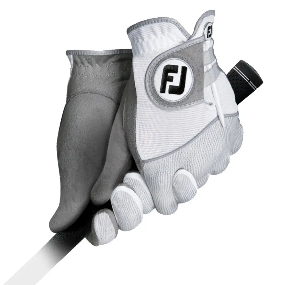 FootJoy RainGrip Pair White Mens Golf Gloves - Image 3
