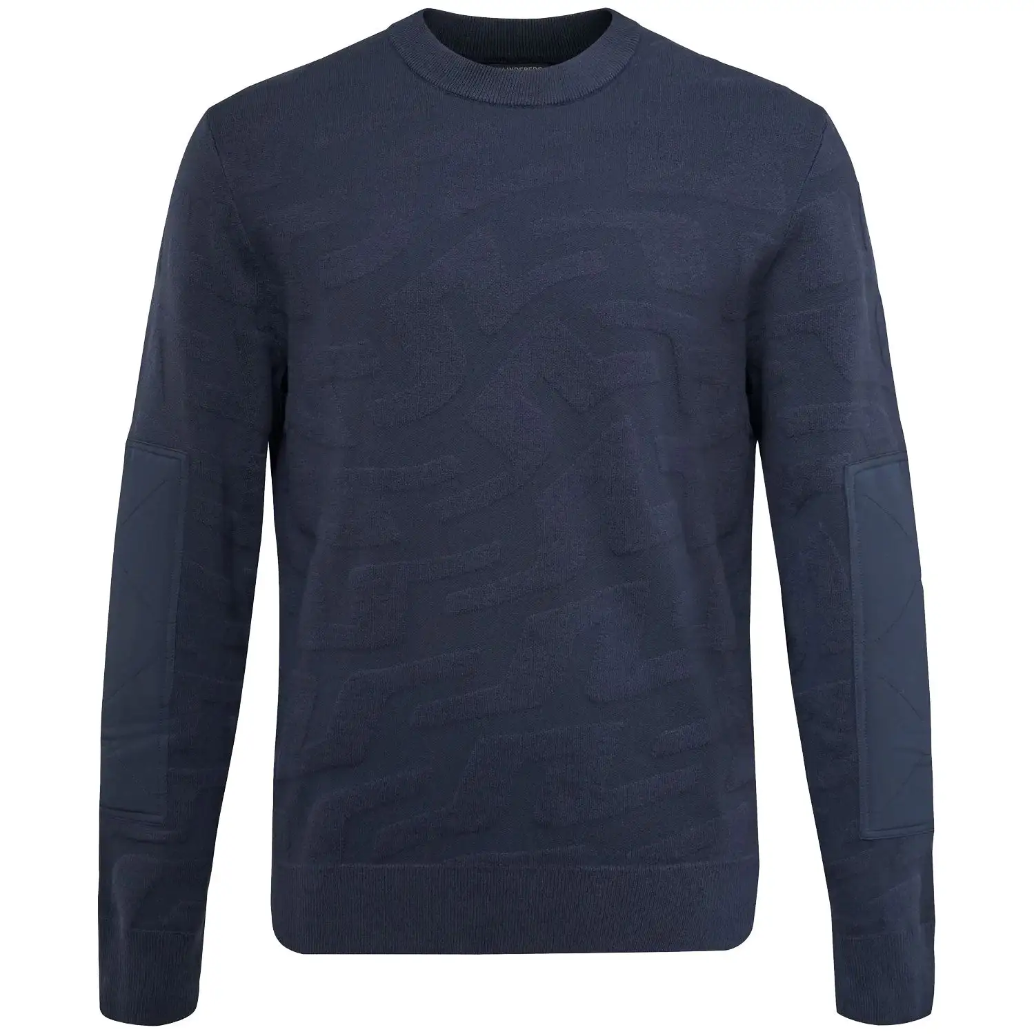 J.Lindeberg J. Lindeberg Swirl Knitted Navy Mens Golf Sweater - Image 3