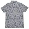 TravisMathew Downhill Heather Silver Bullet Mens Golf Polo