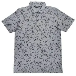 TravisMathew Downhill Heather Silver Bullet Mens Golf Polo