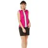 Belyn Key Piped Contrast Raspberry Womens Sleeveless Golf Polo