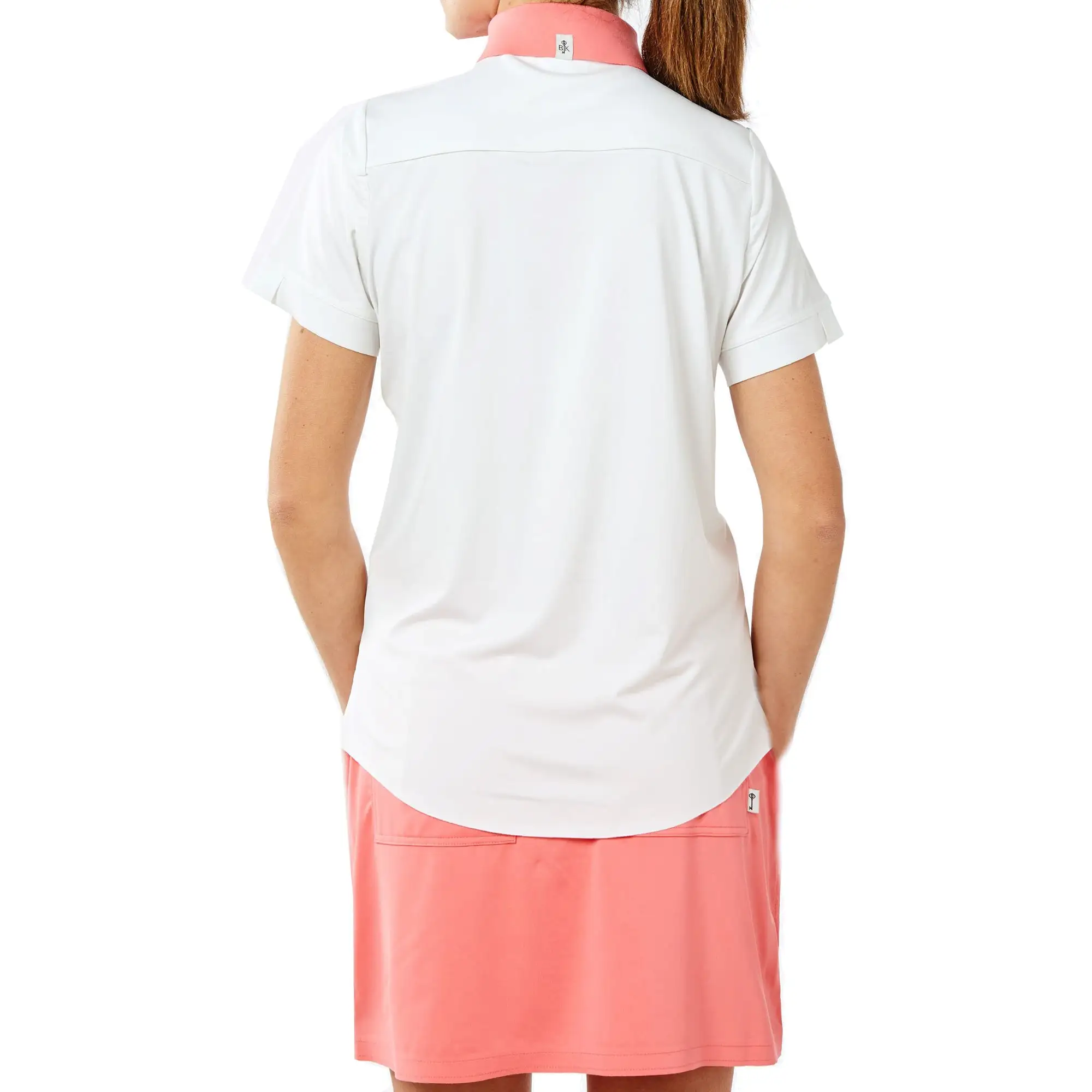 Belyn Key Contrast Womens Short Sleeve Golf Polo - Image 2